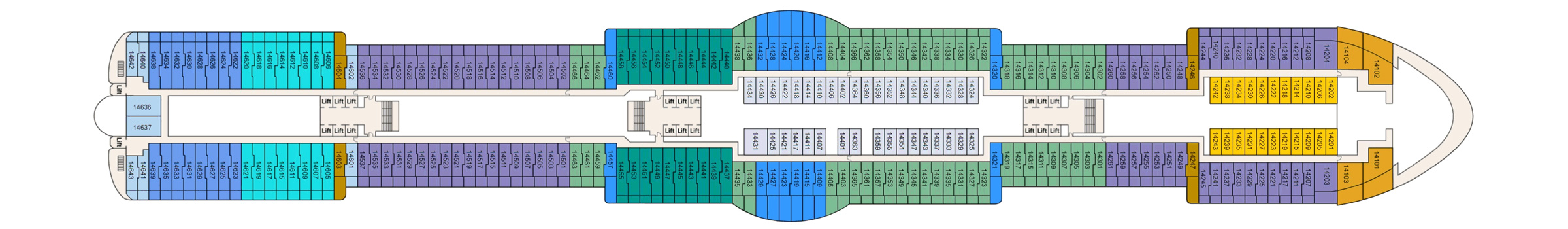 Cubierta 14 - Deck 14 - 